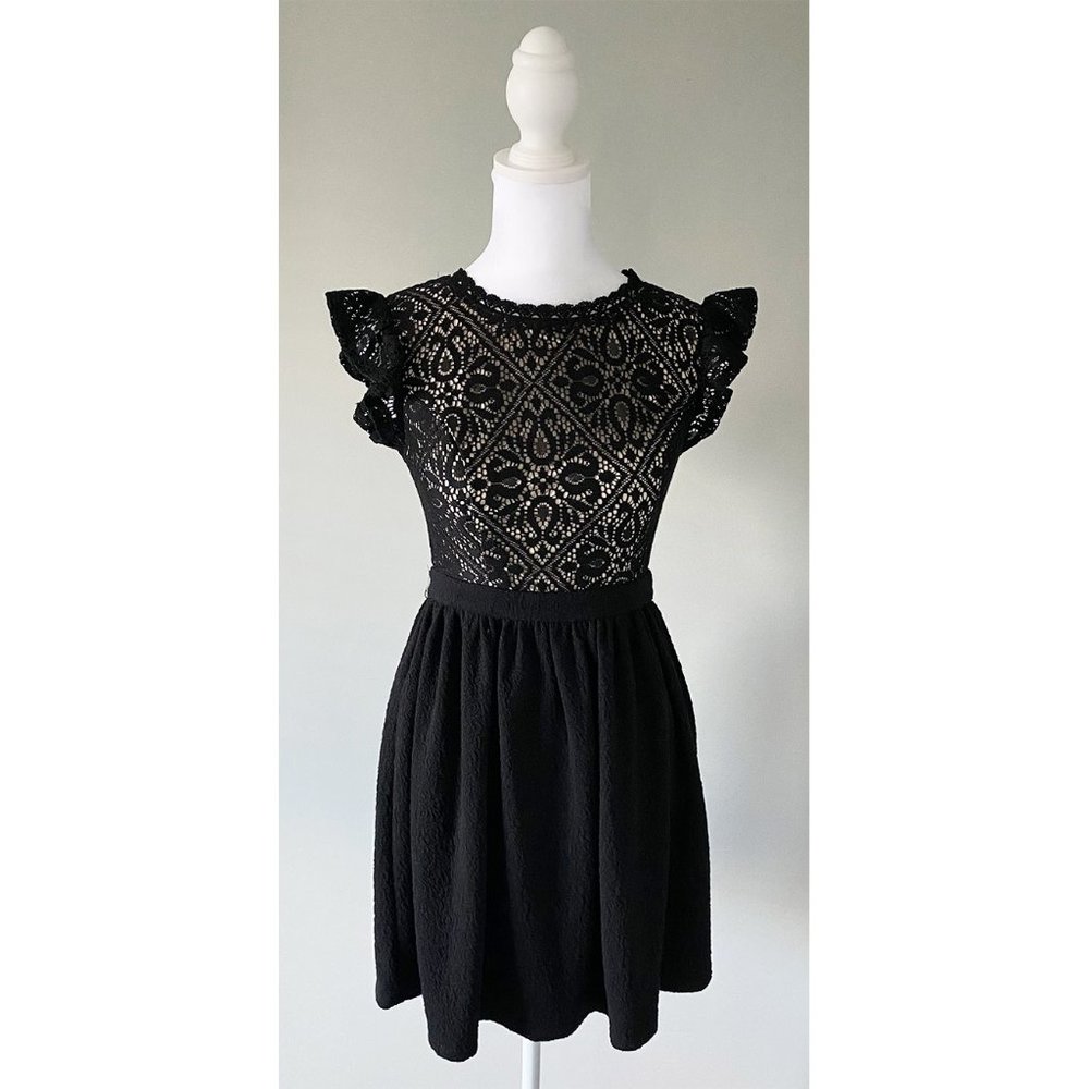 Black Crochet Cocktail Dress
